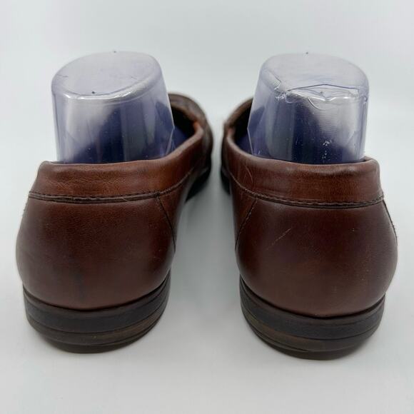 Dockers Tassel Loafer Slip On Flats Dress Shoes Leather Brown Mens Size US 9.5 - Picture 4 of 7